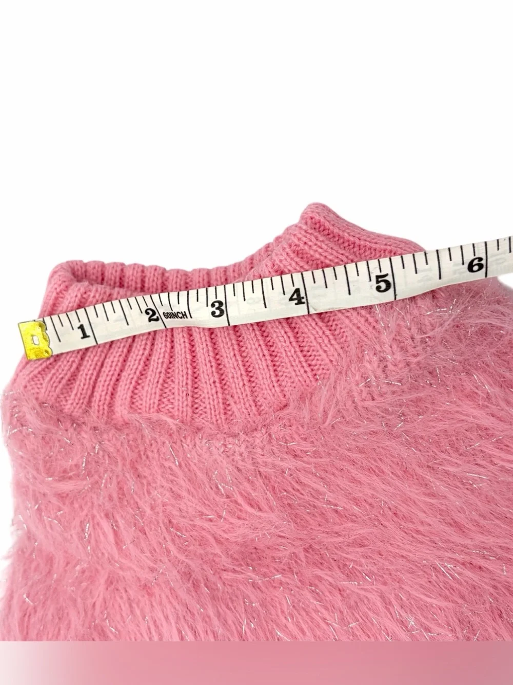 Soft Fuzzy Sparkly Pink Dog Sweater